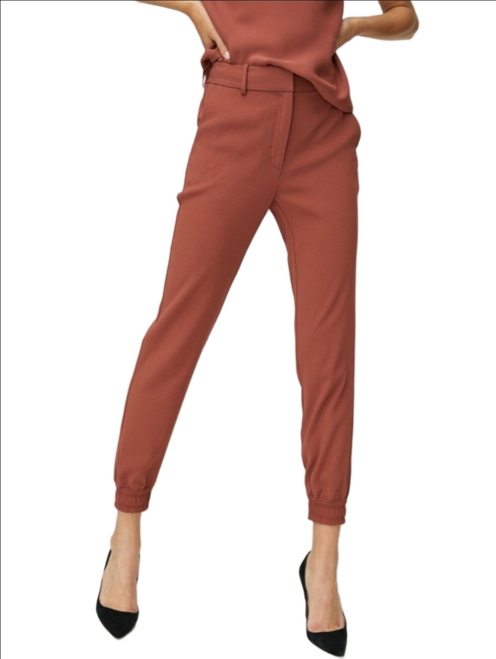 ARITZIA BABATON Rust Wade Tailored Jogger Pants